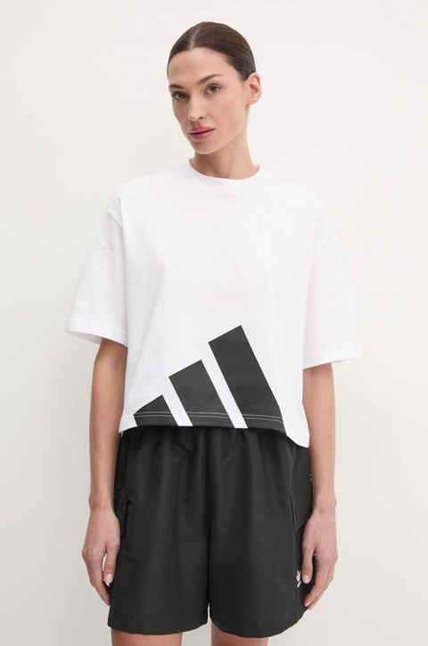 adidas t-shirt bawełniany Essentials damski kolor biały JG8737 - zdjęcie produktu nr 1
