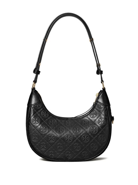 Tory Burch T Monogram Crescent shoulder bag - Black - zdjęcie produktu nr 2