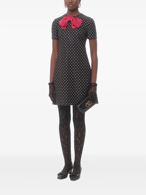 Valentino Garavani Plusdepois-print Supergran mini dress - Black - zdjęcie produktu nr 2