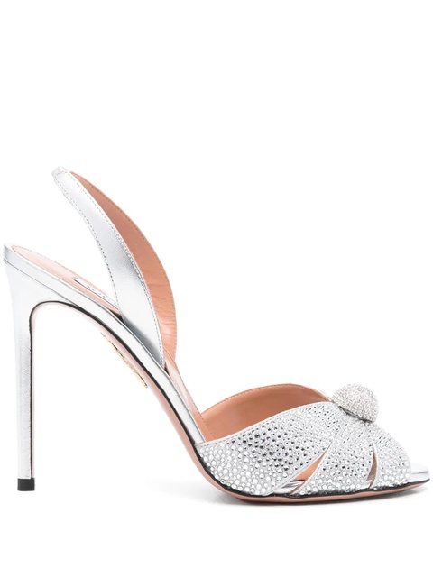 Aquazzura 105mm Italian Flirt sandals - Silver - zdjęcie produktu nr 1