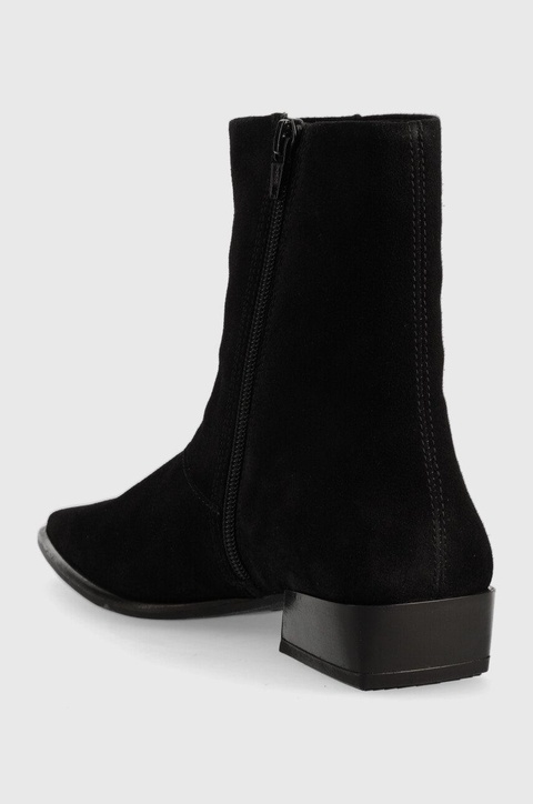 Vagabond Shoemakers botki zamszowe Nella damskie kolor czarny na słupku - zdjęcie produktu nr 2