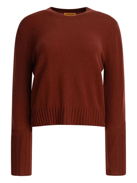 Guest In Residence ribbed-cuff sweater - Red - zdjęcie produktu nr 1