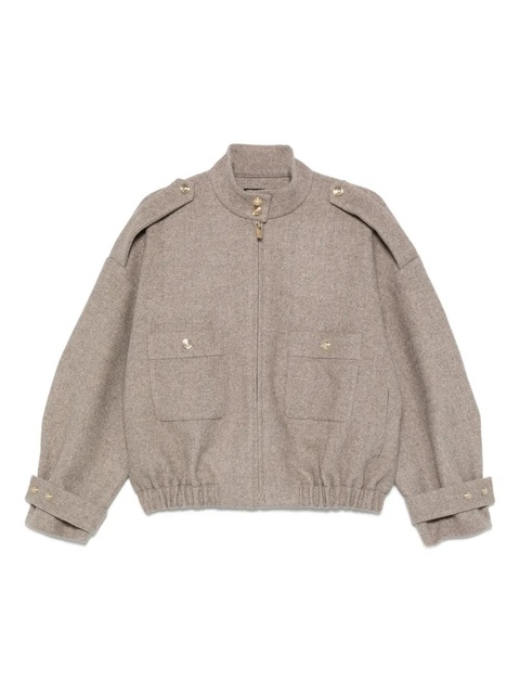 Maje button-detailed bomber jacket - Neutrals - zdjęcie produktu nr 1