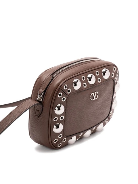 Valentino Garavani Nellcôte eyelet-embellished cross body bag - Brown - zdjęcie produktu nr 2
