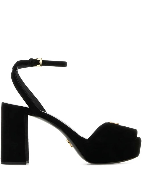 Prada 115mm platform ankle-strap sandals - Black - zdjęcie produktu nr 1