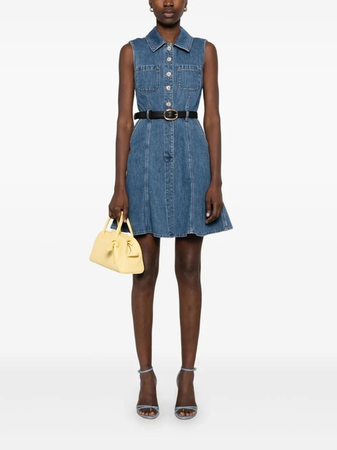 Self-Portrait sleeveless denim mini dress - Blue - zdjęcie produktu nr 2