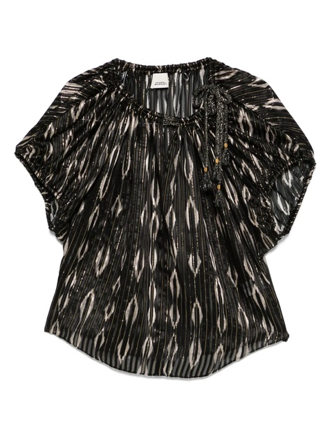 ISABEL MARANT metallic-threading blouse - Black - zdjęcie produktu nr 1