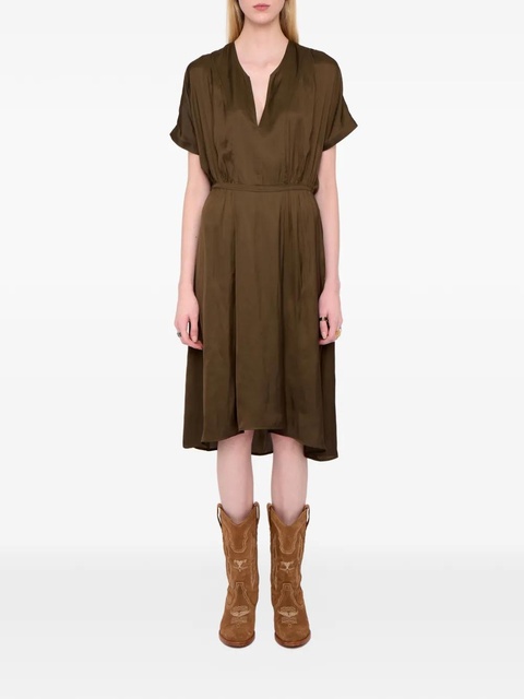 Zadig&Voltaire Riaz V-neck satin midi dress - Green - zdjęcie produktu nr 2