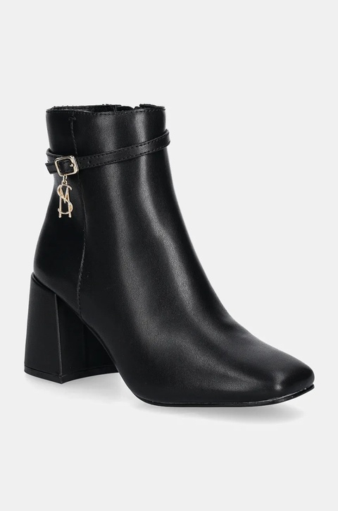 Steve Madden botki Risa-E damskie kolor czarny na słupku SM19000116 - zdjęcie produktu nr 1