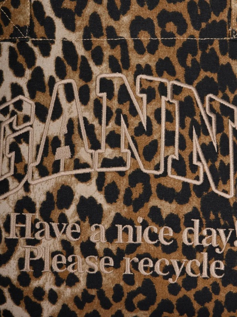 GANNI leopard-print tote bag - Brown - zdjęcie produktu nr 2