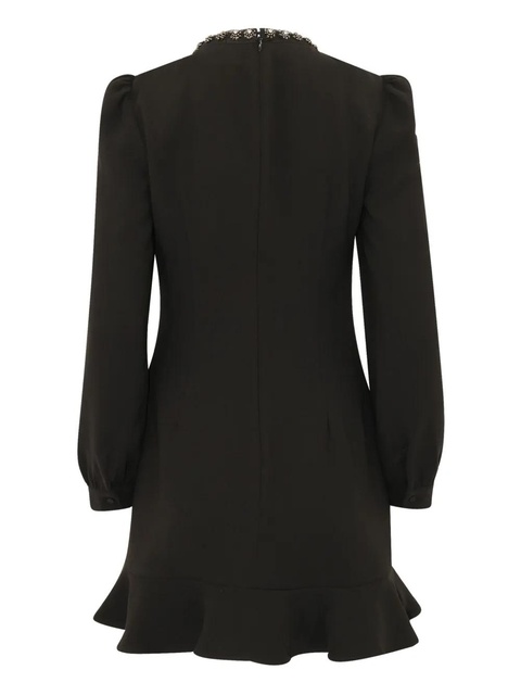 Self-Portrait crystal-embellished long-sleeve minidress - Black - zdjęcie produktu nr 2