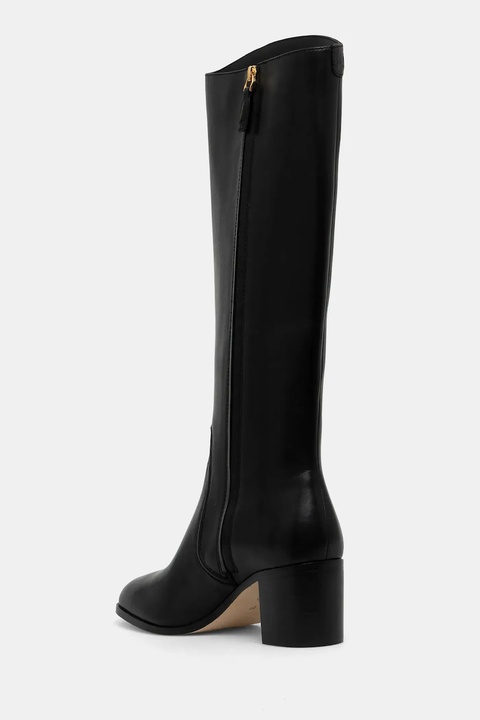 Lauren Ralph Lauren kozaki skórzane Charly damskie kolor czarny na słupku 802967813001 - zdjęcie produktu nr 2