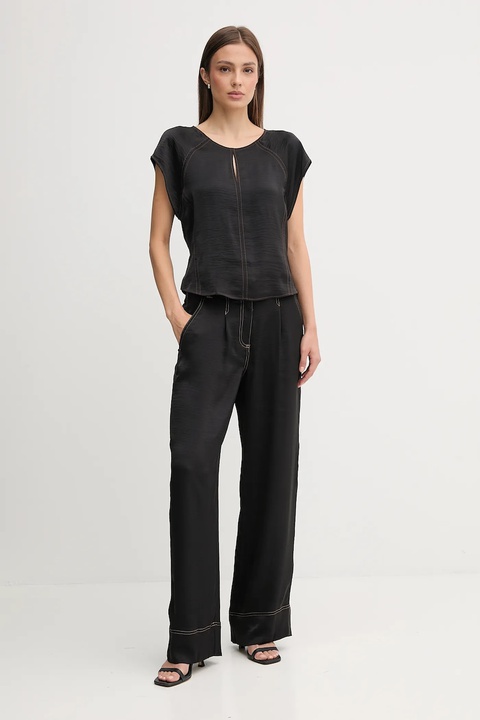 Dkny bluzka damska kolor czarny gładka P5EA7B94 - zdjęcie produktu nr 2