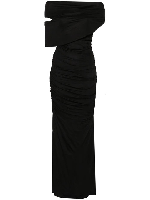 Blumarine ruched maxi dress - Black - zdjęcie produktu nr 1