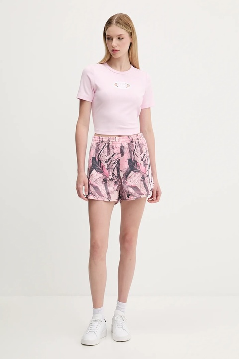 adidas Originals t-shirt Cut Out Rib Tee damski kolor różowy KE3737 - zdjęcie produktu nr 2