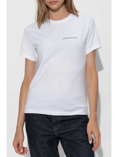 Victoria Beckham logo-print T-shirt - White - zdjęcie produktu nr 2