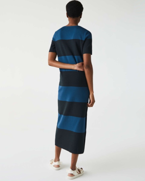 LACOSTE - Sukienka w paski z logo - zdjęcie produktu nr 1