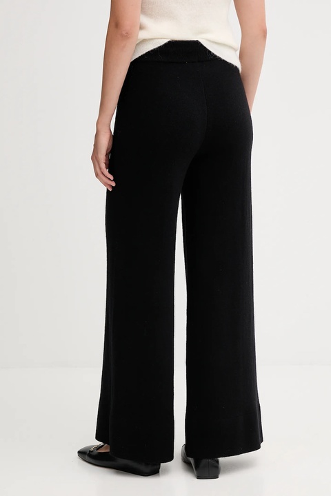 Gaudi spodnie damskie kolor czarny szerokie high waist 521FD23002 - zdjęcie produktu nr 2
