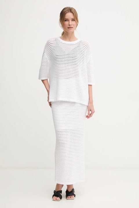 Marc Aurel spódnica kolor biały midi prosta 2322-8020-82062 - zdjęcie produktu nr 2