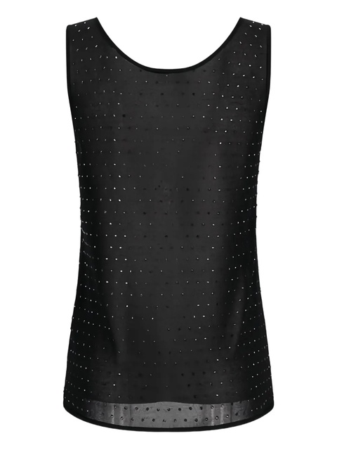 Blumarine crystal-embellished sleeveless top - Black - zdjęcie produktu nr 2