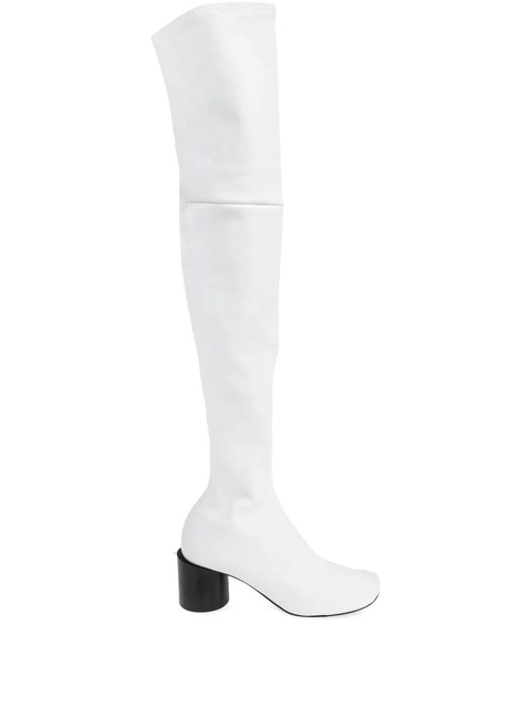 Jil Sander 60mm block-heel over-the-knee boots - White - zdjęcie produktu nr 1