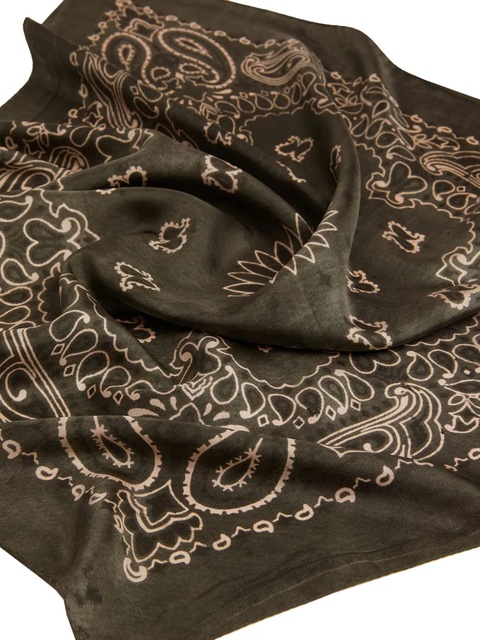 Golden Goose paisley-print silk scarf - Green - zdjęcie produktu nr 2