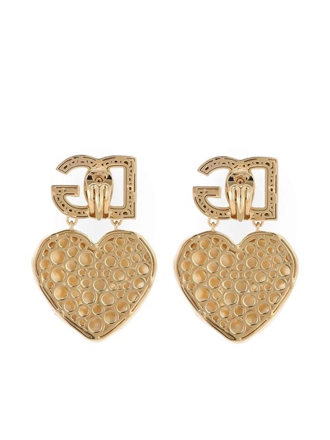 Dolce & Gabbana heart-pendant earrings - Gold - zdjęcie produktu nr 2