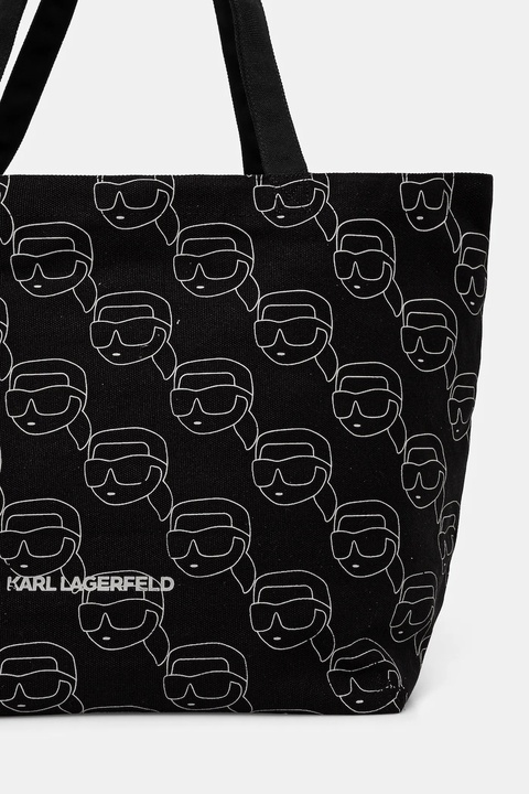 Karl Lagerfeld torebka bawełniana kolor czarny A1W50023 - zdjęcie produktu nr 2
