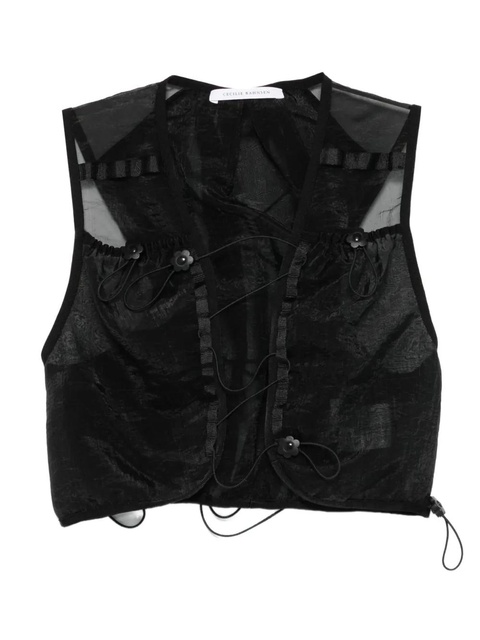 Cecilie Bahnsen drawstring-fastening vest - Black - zdjęcie produktu nr 1