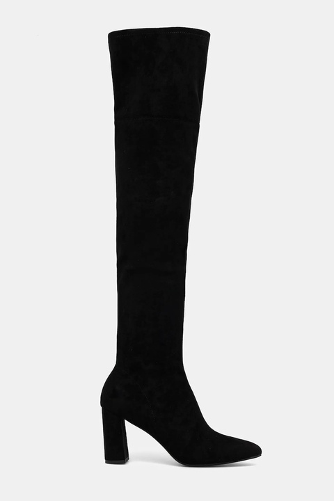 Jeffrey Campbell kozaki zamszowe Parisah-2 damskie kolor czarny na słupku JC-1253-3-9 - zdjęcie produktu nr 2