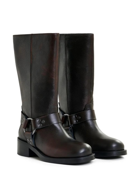 Essentiel Antwerp Idakar buckle leather boots - Black - zdjęcie produktu nr 2