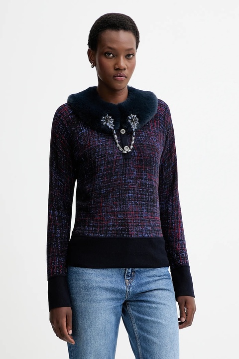 Blugirl Blumarine sweter dwustronny kolor granatowy RF5191.MA98O - zdjęcie produktu nr 1