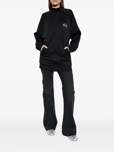 Balenciaga logo-print cut-out sweatshirt - Black - zdjęcie produktu nr 2