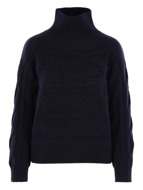Max Mara cable-knit high-neck sweater - Blue - zdjęcie produktu nr 1