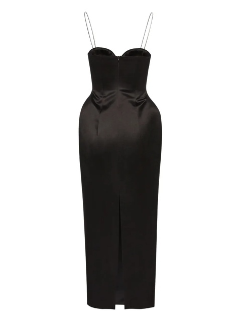 Magda Butrym sweetheart-neck silk hourglass midi dress - Black - zdjęcie produktu nr 1