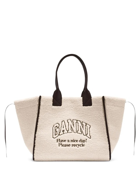 GANNI logo tote bag - Neutrals - zdjęcie produktu nr 1