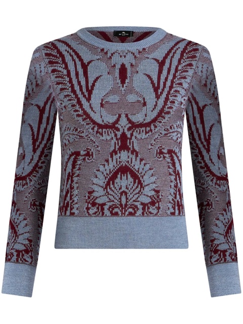 ETRO floral jacquard-knit wool jacket - Blue - zdjęcie produktu nr 1