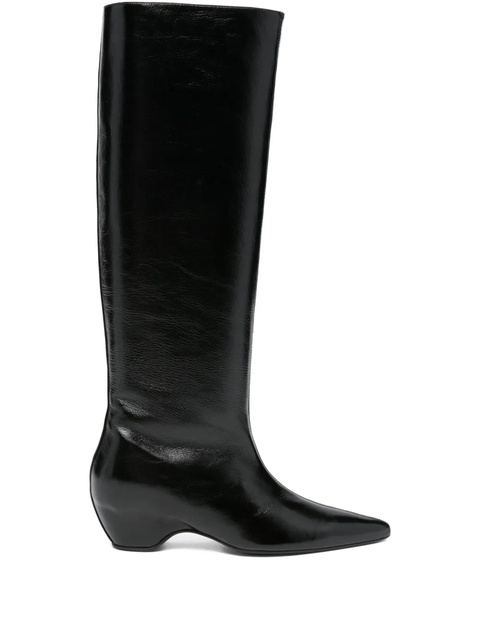 KHAITE 30mm Sybil leather knee-high boots - Black - zdjęcie produktu nr 2
