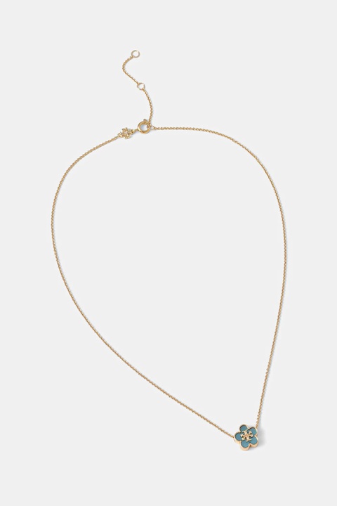 Tory Burch naszyjnik pozłacany Kira Flower Pendant 158996.702 - zdjęcie produktu nr 1