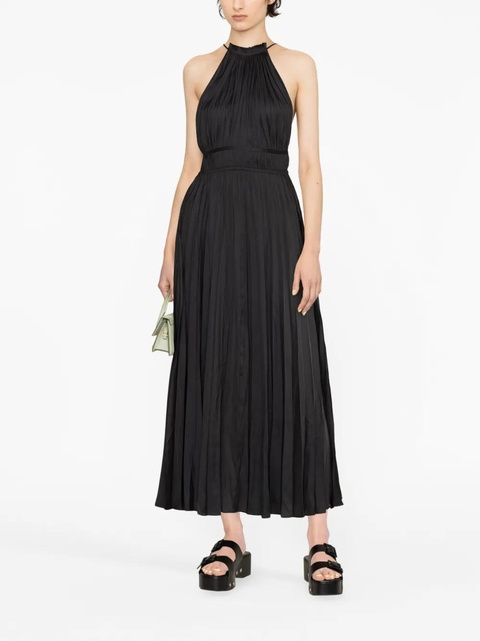 Maje pleated satin maxi dress - Black - zdjęcie produktu nr 2