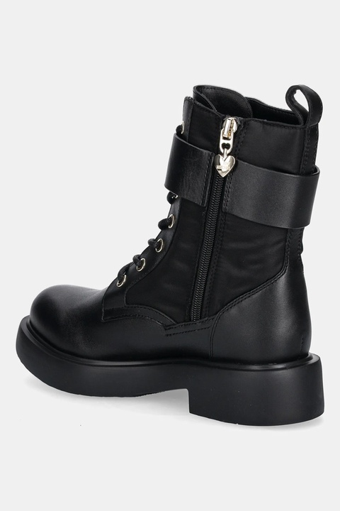 Love Moschino botki damskie kolor czarny na płaskim obcasie JA24024G1NIN100A - zdjęcie produktu nr 2