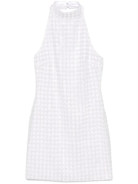 ROTATE BIRGER CHRISTENSEN beaded halterneck mini dress - White - zdjęcie produktu nr 1