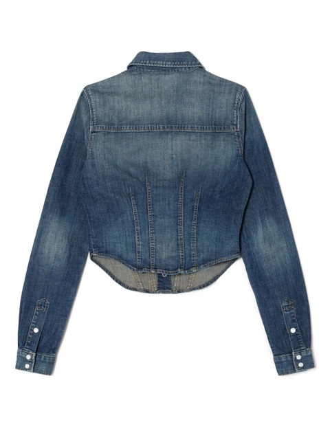 RE/DONE x Pamela Anderson denim shirt - Blue - zdjęcie produktu nr 2