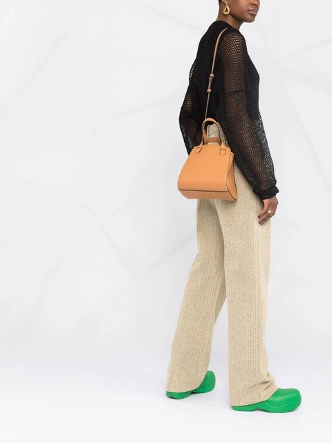 LOEWE Hammock Nugget logo-embossed mini bag - Brown - zdjęcie produktu nr 2