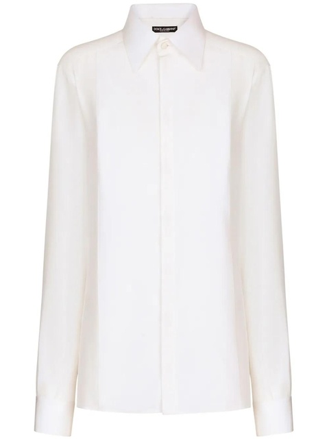 Dolce & Gabbana silk crepe-de-chine shirt - White - zdjęcie produktu nr 1