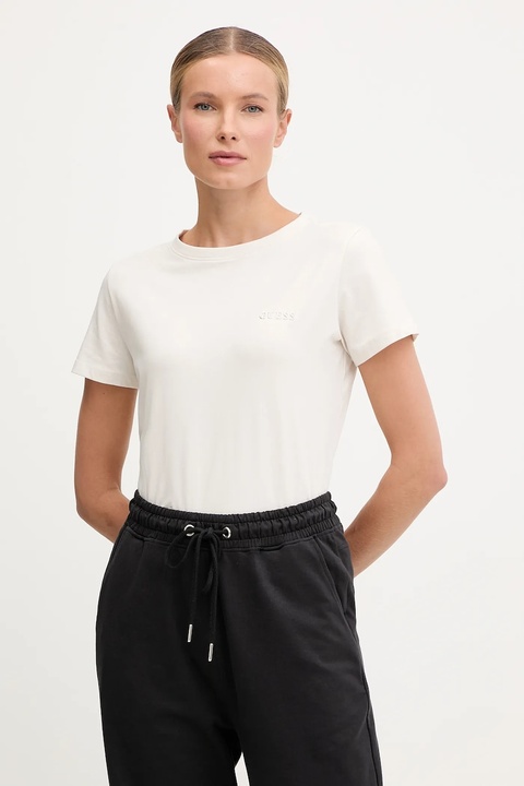 Guess t-shirt NEW COLETTE damski kolor beżowy V5BI00 J1314 - zdjęcie produktu nr 1