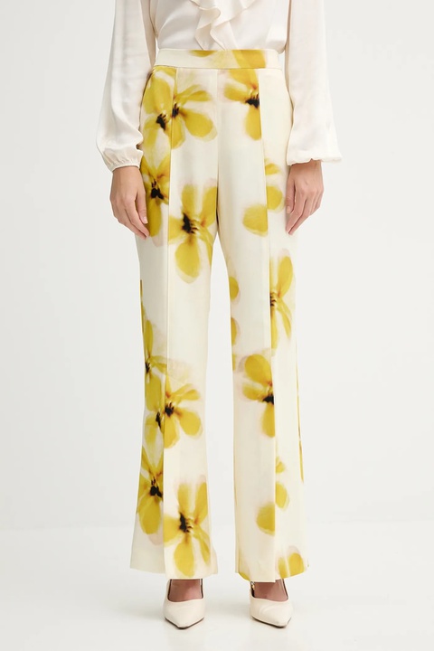 MAX&Co. spodnie damskie kolor beżowy szerokie high waist 2526136101200 - zdjęcie produktu nr 1