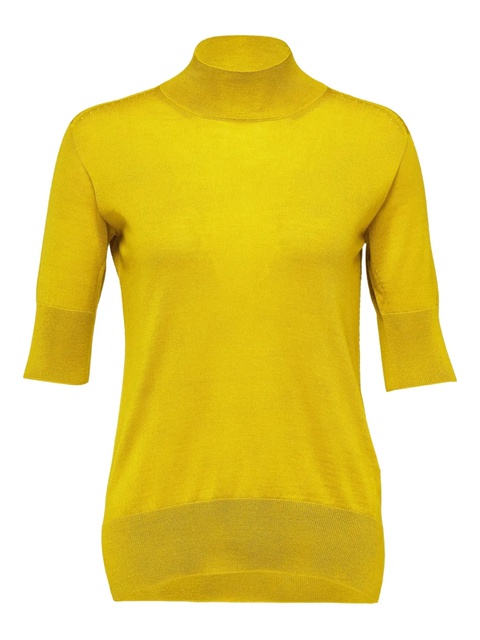 Jil Sander high-neck short-sleeves sweater - Yellow - zdjęcie produktu nr 1
