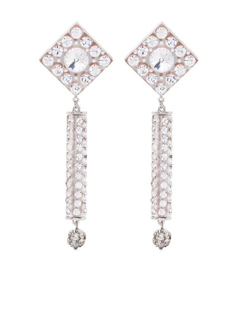 Alessandra Rich crystal pendant earrings - Silver - zdjęcie produktu nr 1