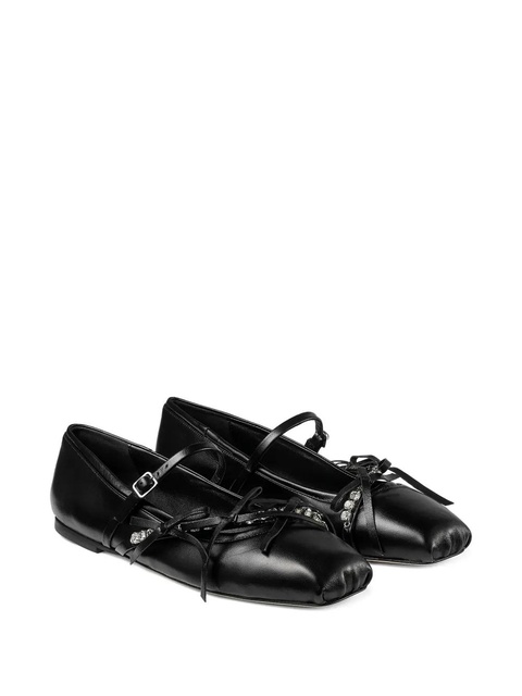 Jimmy Choo square-toe ballerina shoes - Black - zdjęcie produktu nr 2